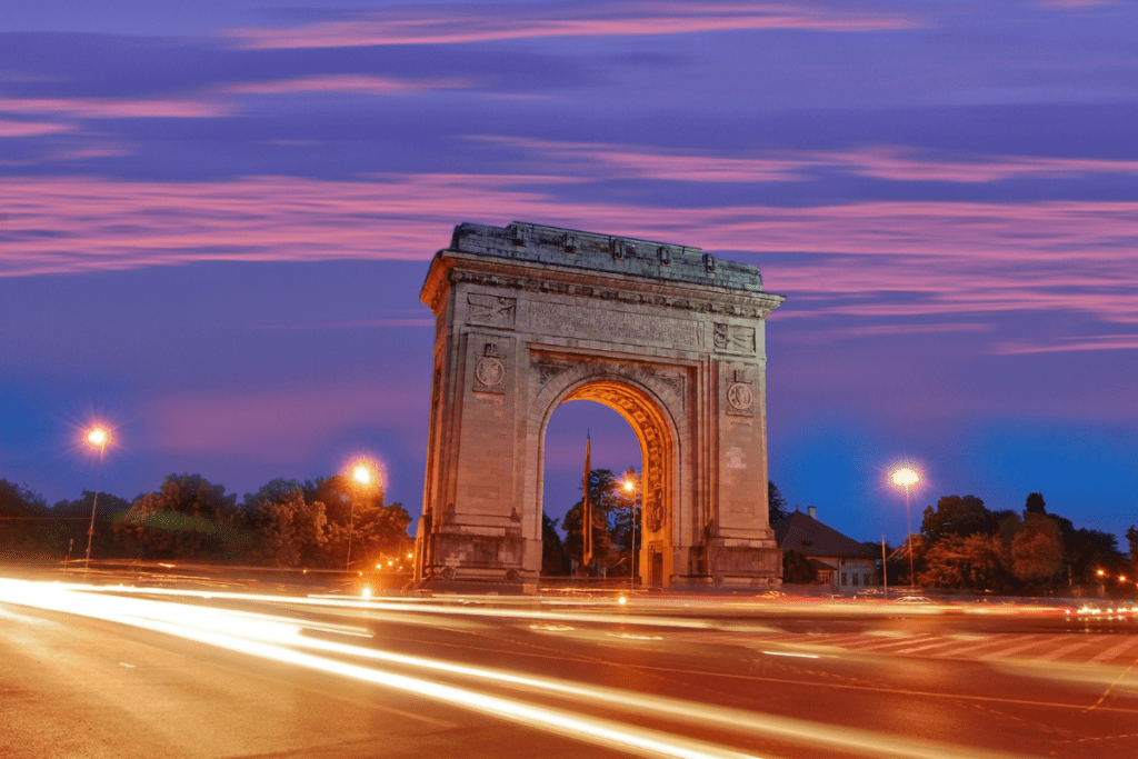 Triumph Arc in Bucharest is one of the most beautiful monuments in Romania