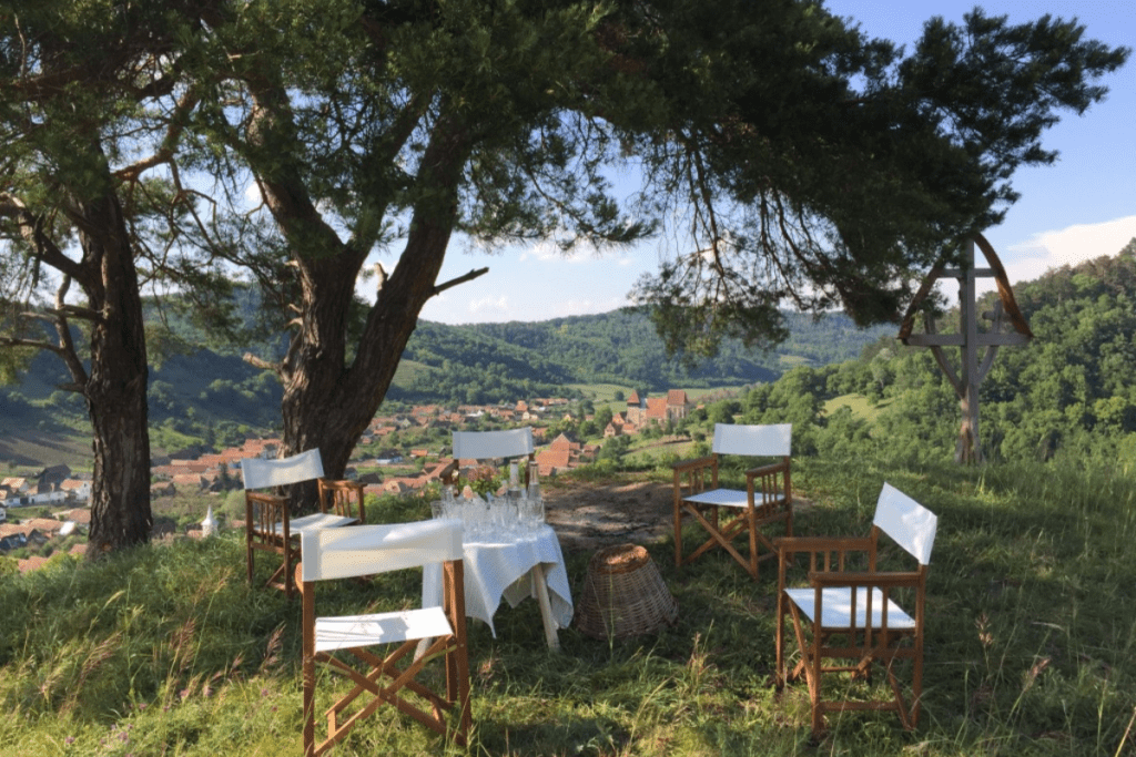 Copsa Mare guesthouse picnic in Transylvania